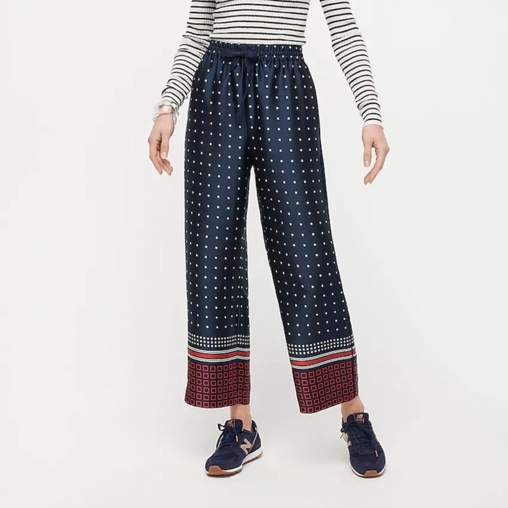 Jcrew Relaxed Pant in Ratti Geometric Twill